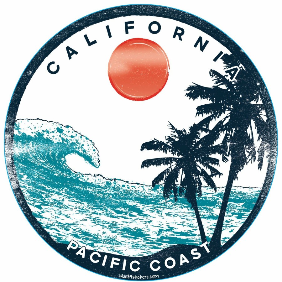 Accessories * | Coastal Club Wave California Sticker Sale Online