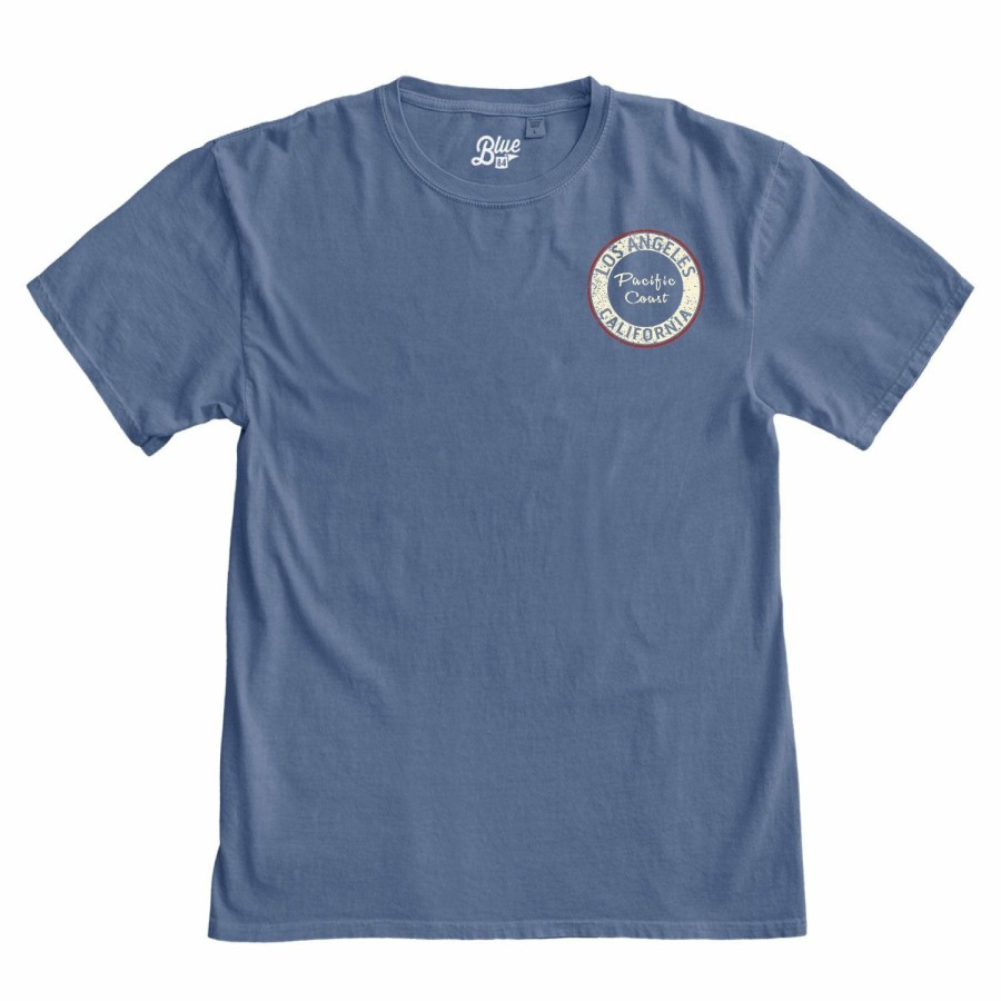 Men * | Whinge Surfboard Los Angeles T-Shirt Discount Online Pacific Blue