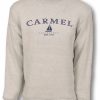 Men * | Big Loop Terry Carmel Sailboat Crewneck Sweatshirt Bargain Sale Natural