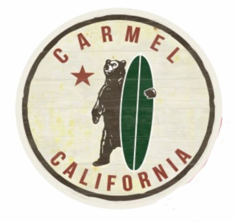 Accessories * | Grungy Surf Bear Carmel Mini Sticker Cheap Online