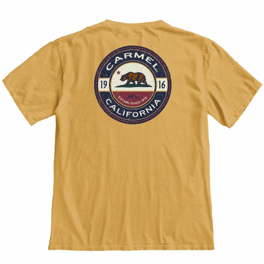 Men * | Guild Cali Flag Carmel T-Shirt Bargain Sale Mustard