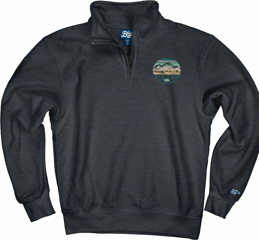 Men * | Rivalry Big Sur 1/4 Zip Sweatshirt Discount Online Midnight